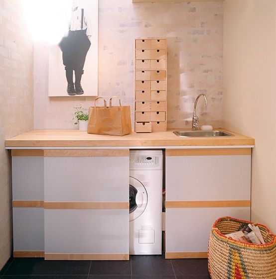 cozinha com lavanderia integrada